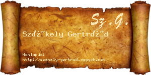 Székely Gertrúd névjegykártya