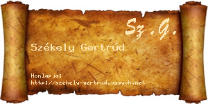 Székely Gertrúd névjegykártya